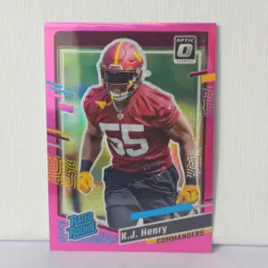 Panini Donruss Football 2023 | #400 K.J. Henry - Washington Commanders | Rated Rookie Optic Preview Pink
