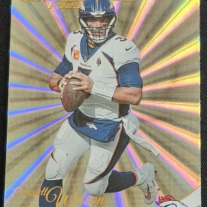 Carte à collectionner Panini Prestige Football 2023 | #95 Russell Wilson | Denver Broncos | Parallel Xtra Points Sunburst | Game Over Trading Cards | Site de vente en ligne de cartes à collectionner NFL & football américain. Trading cards Panini - Topps - Donruss