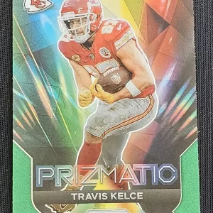 Carte à collectionner Panini Prizm Football 2023 | #10 Travis Kelce | Kansas City Chiefs | Insert Prizmatic Green Prizm | Game Over Trading Cards | Site de vente en ligne de cartes à collectionner NFL & football américain. Trading cards Panini - Topps - Donruss
