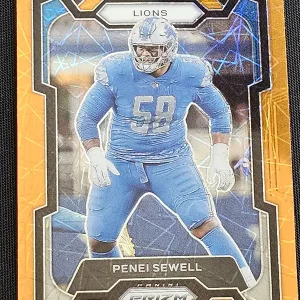 Carte à collectionner Panini Prizm Football 2023 | #103 Penei Sewell | Detroit Lions | Parallel Orange Lazer Prizm | Game Over Trading Cards | Site de vente en ligne de cartes à collectionner NFL & football américain. Trading cards Panini - Topps - Donruss