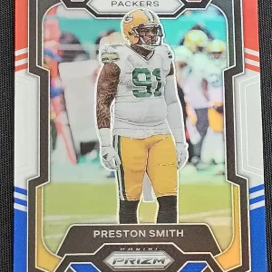 Carte à collectionner Panini Prizm Football 2023 | #111 Preston Smith | Green Bay Packers | Parallel Red White & Blue | Game Over Trading Cards | Site de vente en ligne de cartes à collectionner NFL & football américain. Trading cards Panini - Topps - Donruss