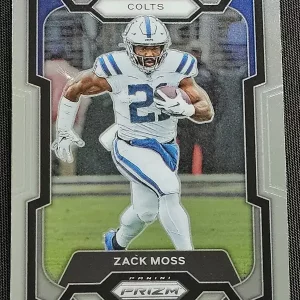 Carte à collectionner Panini Prizm Football 2023 | #132 Zack Moss | Indianapolis Colts | Game Over Trading Cards | Site de vente en ligne de cartes à collectionner NFL & football américain. Trading cards Panini - Topps - Donruss