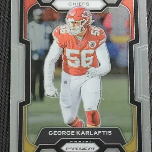 Carte à collectionner Panini Prizm Football 2023 | #143 George Karlaftis | Kansas City Chiefs | Game Over Trading Cards | Site de vente en ligne de cartes à collectionner NFL & football américain. Trading cards Panini - Topps - Donruss