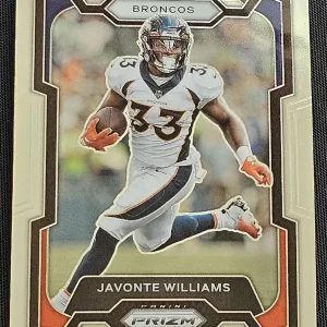 Carte à collectionner Panini Prizm Football 2023 | #86 Javonte Williams | Denver Broncos | Game Over Trading Cards | Site de vente en ligne de cartes à collectionner NFL & football américain. Trading cards Panini - Topps - Donruss