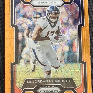Carte à collectionner Panini Prizm Football 2023 | #90 Lil’Jordan Humphrey | Denver Broncos | Parallel Orange Lazer Prizm | Game Over Trading Cards | Site de vente en ligne de cartes à collectionner NFL & football américain. Trading cards Panini - Topps - Donruss