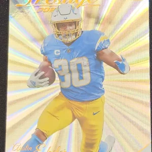 Carte à collectionner Panini Prestige Football 2023 | #161 Austin Ekeler | Los Angeles Chargers | Parallel Xtra Points Sunburst | Game Over Trading Cards | Site de vente en ligne de cartes à collectionner NFL & football américain. Trading cards Panini - Topps - Donruss