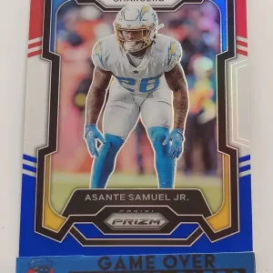 Panini Prizm Football 2023 | #152 Asante Samuel Jr. | Los Angeles Chargers | Parallel Red White & Blue