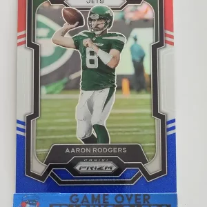 Panini Prizm Football 2023 | #227 Aaron Rodgers | New York Jets | Parallel Red White & Blue