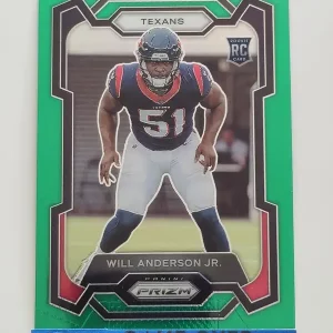Panini Prizm Football 2023 | #342 Will Anderson Jr. | Houston Texans | Parallel Green Prizm | Carte Rookie