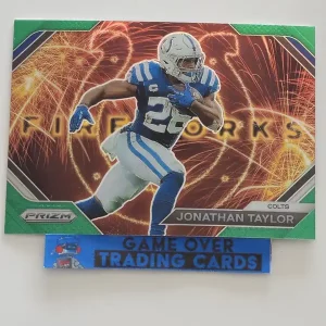 Panini Prizm Football 2023 | F-16 Jonathan Taylor | Indianapolis Colts | Insert Fireworks Green Prizm