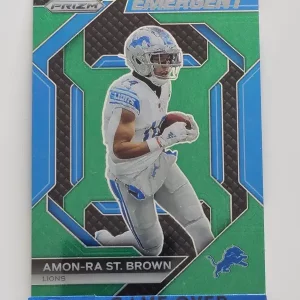 Panini Prizm Football 2023 | H-8 Amon-Ra St. Brown | Detroit Lions | Insert Emergent Green Prizm
