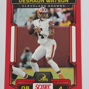 Panini Score Football 2023 | #206 Deshaun Watson | Cleveland Browns | Parallel Red
