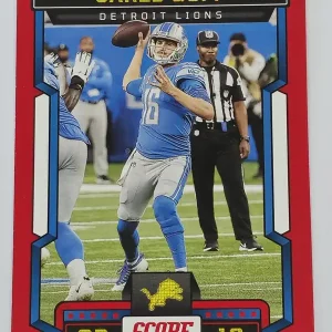 Panini Score Football 2023 | #79 Jared Goff | Detroit Lions | Parallel Red