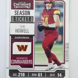 Panini Contenders Football 2023 | #100 Sam Howell | Washington Commanders | Game Over Sports Cards site de vente de cartes à collectionner NFL Football Américain