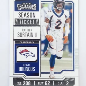 Panini Contenders Football 2023 | #31 Patrick Surtain II | Denver Broncos | Game Over Sports Cards site de vente de cartes à collectionner NFL Football Américain