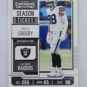 Panini Contenders Football 2023 | #56 Maxx Crosby | Las Vegas Raiders | Game Over Sports Cards site de vente de cartes à collectionner NFL Football Américain