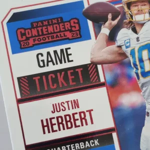 Panini Contenders Football 2023 | #59 Justin Herbert | Los Angeles Chargers | Game Ticket Red Parallel | Game Over Sports Cards site de vente de cartes à collectionner NFL Football Américain
