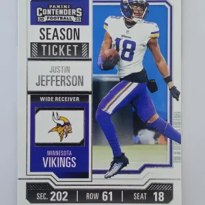 Panini Contenders Football 2023 | #67 Justin Jefferson | Minnesota Vikings | Game Over Sports Cards site de vente de cartes à collectionner NFL Football Américain