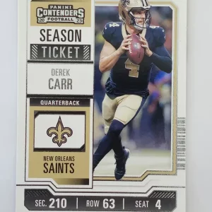 Panini Contenders Football 2023 | #72 Derek Carr | New Orleans Saints | Game Over Sports Cards site de vente de cartes à collectionner NFL Football Américain