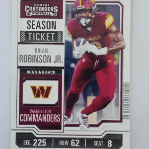 Panini Contenders Football 2023 | #98 Brian Robinson Jr. | Washington Commanders | Game Over Sports Cards site de vente de cartes à collectionner NFL Football Américain