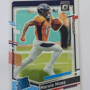 Panini Donruss Optic Football 2023 | #231 Marvin Mims | Denver Broncos | Rated Rookie | Game Over Sports Cards site de vente de cartes à collectionner NFL Football Américain
