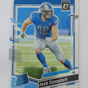 Panini Donruss Optic Football 2023 | #235 Jack Campbell | Detroit Lions | Rated Rookie | Game Over Sports Cards site de vente de cartes à collectionner NFL Football Américain