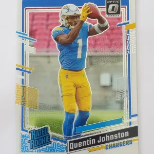 Panini Donruss Optic Football 2023 | #265 Quentin Johnston | Los Angeles Chargers | Rated Rookie | Game Over Sports Cards site de vente de cartes à collectionner NFL Football Américain