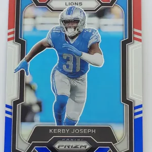 Panini Prizm Football 2023 | #101 Kerby Joseph - Detroit Lions | Red White & Blue