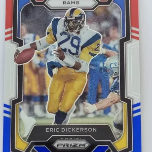 Panini Prizm Football 2023 | #168 Eric Dickerson | Los Angeles Rams | Parallel Red White & Blue