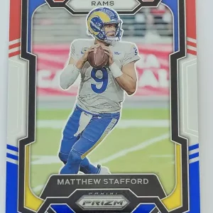 Panini Prizm Football 2023 | #169 Matthew Stafford | Los Angeles Rams | Parallel Red White & Blue