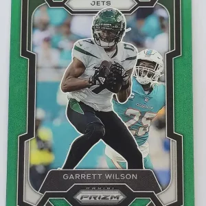Panini Prizm Football 2023 | #233 Garrett Wilson | New York Jets | Parallel Green Prizm