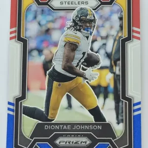 Panini Prizm Football 2023 | #247 Diontae Johnson | Pittsburgh Steelers | Parallel Red White & Blue