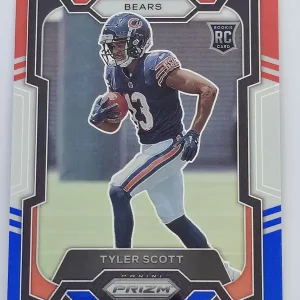 Panini Prizm Football 2023 | #315 Tyler Scott | Chicago Bears | Parallel Red White & Blue | Carte Rookie
