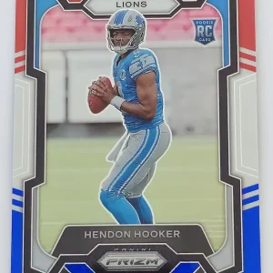 Panini Prizm Football 2023 | #329 Hendon Hooker - Detroit Lions | Red White & Blue Rookie Card