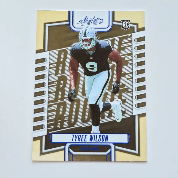 Panini Absolute Football 2023 | #105 Tyree Wilson | Las Vegas Raiders | Carte Rookie Parallel Blue