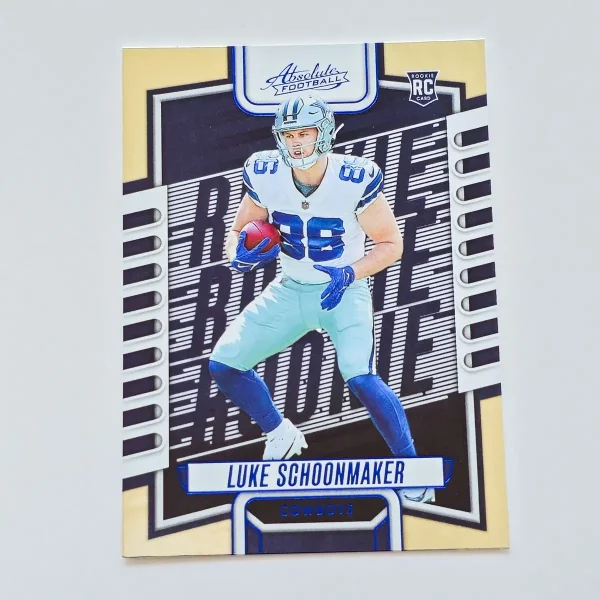 Panini Absolute Football 2023 | #121 Luke Schoonmaker | Dallas Cowboys | Carte Rookie Parallel Blue