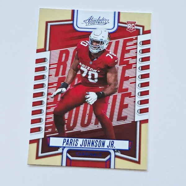 Panini Absolute Football 2023 | #147 Paris Johnson Jr. | Arizona Cardinals | Carte Rookie Parallel Blue