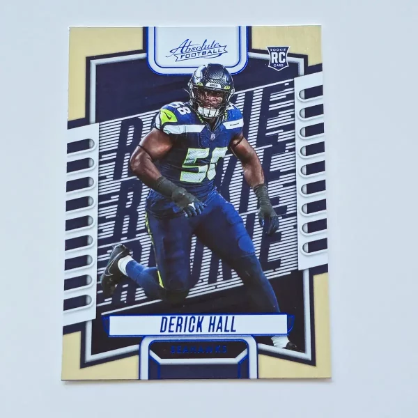 Panini Absolute Football 2023 | #165 Derick Hall | Seattle Seahawks | Carte Rookie Parallel Blue