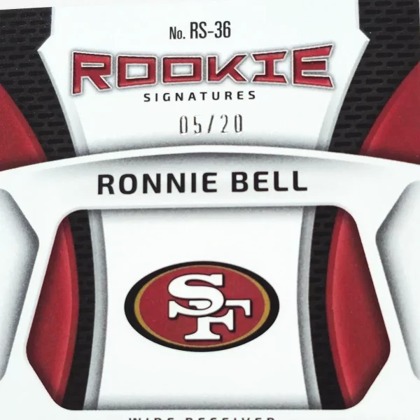 Panini Certified Football 2023 | RS-36 Ronnie Bell | San Francisco 49ers | Rookie Signatures Mirror Etch Blue 5/20 – Image 2