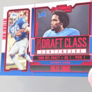 Panini Contenders Football 2023 | #HDC-BS1 Billy Sims | Detroit Lions | Historic Draft Class Contenders Red