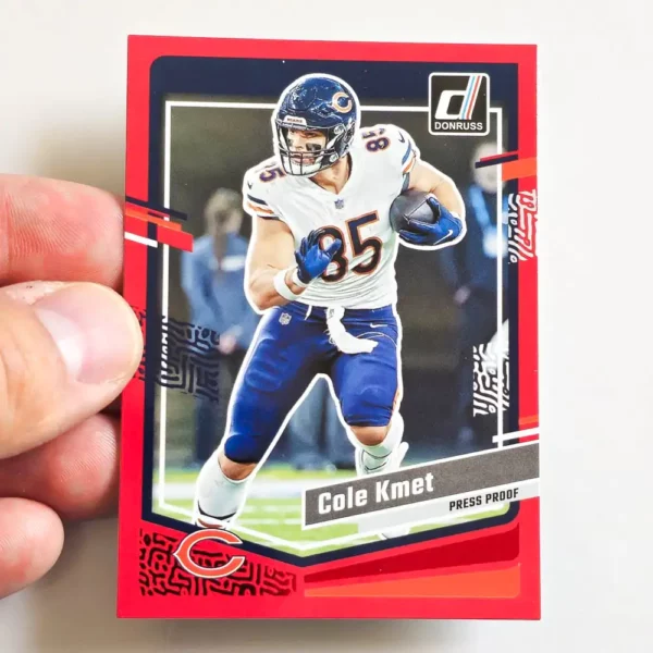 Panini Donruss Football 2023 | #49 Cole Kmet | Chicago Bears | Press Proof Red