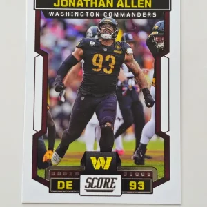Panini Score Football 2023 | #259 Jonathan Allen | Washington Commanders