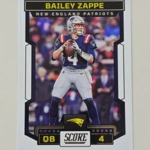 Panini Score Football 2023 | #281 Bailey Zappe | New England Patriots
