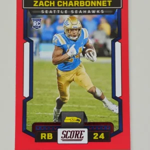 Panini Score Football 2023 | #320 Zach Charbonnet | Seattle Seahawks | Carte Rookie Parallel Red