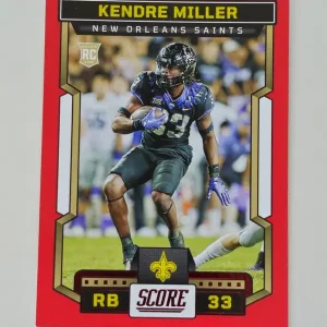 Panini Score Football 2023 | #321 Kendre Miller - New Orleans Saints | Red Rookie Card