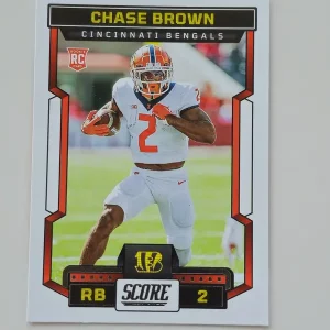 Panini Score Football 2023 | #323 Chase Brown | Cincinnati Bengals | Carte Rookie