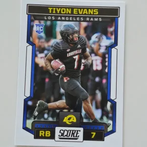 Panini Score Football 2023 | #336 Tiyon Evans | Los Angeles Rams | Carte Rookie