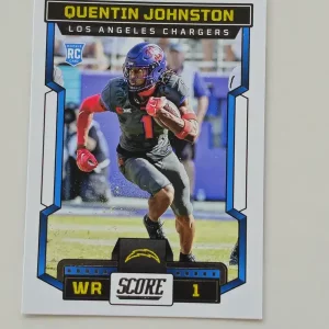 Panini Score Football 2023 | #345 Quentin Johnston | Los Angeles Chargers | Carte Rookie