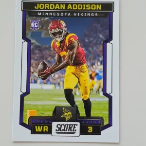 Panini Score Football 2023 | #346 Jordan Addison | Minnesota Vikings | Carte Rookie