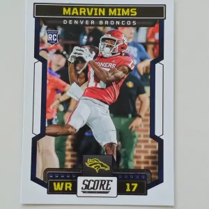 Panini Score Football 2023 | #354 Marvin Mims | Denver Broncos | Carte Rookie